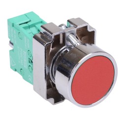PtecMetPNRed Red Flush Push Button Switch Metal 10A 1NO PtecMetPNRed Red Flush Push Button Switch Metal 10A 1NO