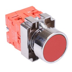 PtecMetPNRed Red Flush Push Button Switch Metal 10A 2NC PtecMetPNRed Red Flush Push Button Switch Metal 10A 2NC