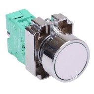 PtecMetPNWhite White Flush Push Button Switch Metal 10A 1NO PtecMetPNWhite White Flush Push Button Switch Metal 10A 1NO