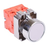 PtecMetPNWhite White Flush Push Button Switch Metal 10A 2NC PtecMetPNWhite White Flush Push Button Switch Metal 10A 2NC