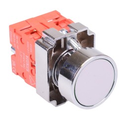 PtecMetPNWhite White Flush Push Button Switch Metal 10A 2NC PtecMetPNWhite White Flush Push Button Switch Metal 10A 2NC