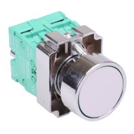 PtecMetPNWhite White Flush Push Button Switch Metal 10A 2NO PtecMetPNWhite White Flush Push Button Switch Metal 10A 2NO