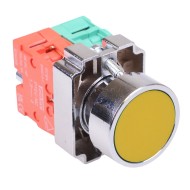 PtecMetPNYellow Yellow Flush Push Button Switch Metal 10A 1NO-1NC PtecMetPNYellow Yellow Flush Push Button Switch Metal 10A 1NO-1NC