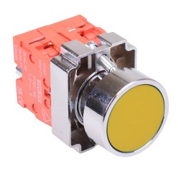PtecMetPNYellow Yellow Flush Push Button Switch Metal 10A 2NC PtecMetPNYellow Yellow Flush Push Button Switch Metal 10A 2NC