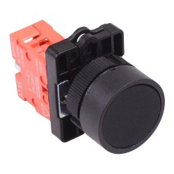 PtecPNBlack Black Flush Push Button Switch 10A 1NC PtecPNBlack Black Flush Push Button Switch 10A 1NC