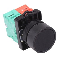 PtecPNBlack Black Flush Push Button Switch 10A 1NO-1NC PtecPNBlack Black Flush Push Button Switch 10A 1NO-1NC