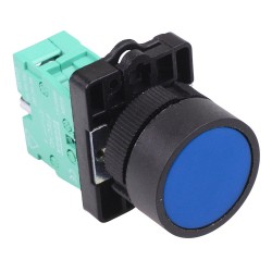 PtecPNBlue Blue Flush Push Button Switch 10A 1NO PtecPNBlue Blue Flush Push Button Switch 10A 1NO
