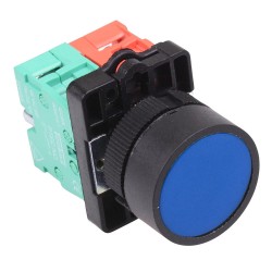 PtecPNBlue Blue Flush Push Button Switch 10A 1NO-1NC PtecPNBlue Blue Flush Push Button Switch 10A 1NO-1NC