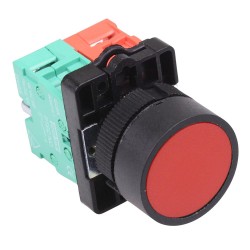 PtecPNRed Red Flush Push Button Switch 10A 1NO-1NC PtecPNRed Red Flush Push Button Switch 10A 1NO-1NC