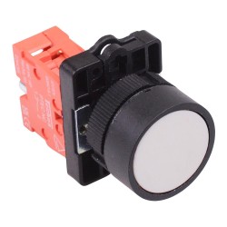 PtecPNWhite White Flush Push Button Switch 10A 1NC PtecPNWhite White Flush Push Button Switch 10A 1NC