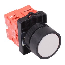 PtecPNWhite White Flush Push Button Switch 10A 2NC PtecPNWhite White Flush Push Button Switch 10A 2NC