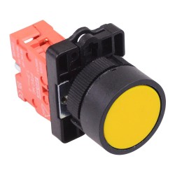 PtecPNYellow Yellow Flush Push Button Switch 10A 1NC PtecPNYellow Yellow Flush Push Button Switch 10A 1NC