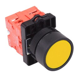 PtecPNYellow Yellow Flush Push Button Switch 10A 2NC PtecPNYellow Yellow Flush Push Button Switch 10A 2NC