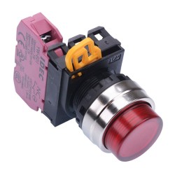Red 22mm Metal Bezel Maintained Push Button Switch NC IP65 YW4L-A2E01Q0R Red 22mm Metal Bezel Maintained Push Button Switch NC IP65 YW4L-A2E01Q0R