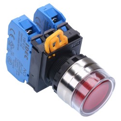 Red 22mm Metal Bezel Maintained Shrouded Push Button Switch 2NO IP65 YW4L-AF2E20Q0R Red 22mm Metal Bezel Maintained Shrouded Push Button Switch 2NO IP65 YW4L-AF2E20Q0R