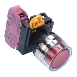 Red 22mm Metal Bezel Maintained Shrouded Push Button Switch NC IP65 YW4L-AF2E01Q0R Red 22mm Metal Bezel Maintained Shrouded Push Button Switch NC IP65 YW4L-AF2E01Q0R
