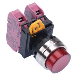 Red 22mm Metal Bezel Momentary Push Button Switch 2NC IP65 YW4L-M2E02Q0R Red 22mm Metal Bezel Momentary Push Button Switch 2NC IP65 YW4L-M2E02Q0R