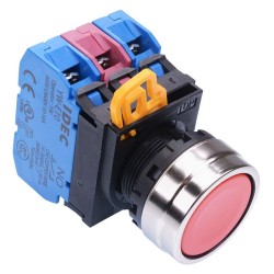 Red 22mm Metal Bezel Momentary Push Button Switch 2NO-1NC IP65 YW4B-M1E21R Red 22mm Metal Bezel Momentary Push Button Switch 2NO-1NC IP65 YW4B-M1E21R