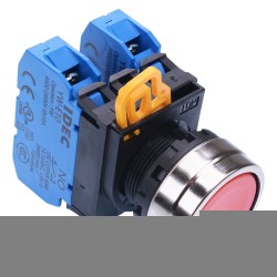 Red 22mm Metal Bezel Momentary Push Button Switch 2NO IP65 YW4B-M1E20R Red 22mm Metal Bezel Momentary Push Button Switch 2NO IP65 YW4B-M1E20R