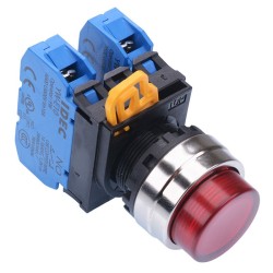 Red 22mm Metal Bezel Momentary Push Button Switch 2NO IP65 YW4L-M2E20Q0R Red 22mm Metal Bezel Momentary Push Button Switch 2NO IP65 YW4L-M2E20Q0R