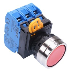 Red 22mm Metal Bezel Momentary Push Button Switch 3NO IP65 YW4B-M1E30R Red 22mm Metal Bezel Momentary Push Button Switch 3NO IP65 YW4B-M1E30R