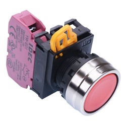 Red 22mm Metal Bezel Momentary Push Button Switch NC IP65 YW4B-M1E01R Red 22mm Metal Bezel Momentary Push Button Switch NC IP65 YW4B-M1E01R