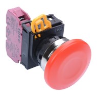 Red 22mm Metal Bezel Mushroom Momentary Push Button Switch NC IP65 YW4B-M4E01R Red 22mm Metal Bezel Mushroom Momentary Push Button Switch NC IP65 YW4B-M4E01R