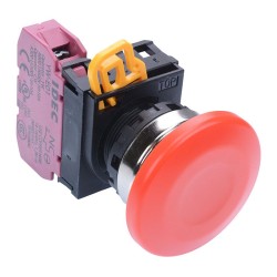 Red 22mm Metal Bezel Mushroom Momentary Push Button Switch NC IP65 YW4B-M4E01R Red 22mm Metal Bezel Mushroom Momentary Push Button Switch NC IP65 YW4B-M4E01R