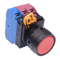 Red 22mm Momentary Push Button Switch 1NO-2NC IP65 YW1B-M1E12R Red 22mm Momentary Push Button Switch 1NO-2NC IP65 YW1B-M1E12R