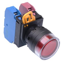 Red 22mm Momentary Shrouded Push Button Switch 1NO-1NC IP65 YW1L-MF2E11Q0R Red 22mm Momentary Shrouded Push Button Switch 1NO-1NC IP65 YW1L-MF2E11Q0R