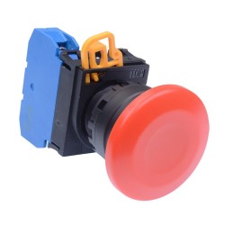 Red 22mm Mushroom Maintained Push Button Switch NO IP65 YW1B-A4E10R Red 22mm Mushroom Maintained Push Button Switch NO IP65 YW1B-A4E10R