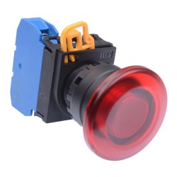 Red 22mm Mushroom Maintained Push Button Switch NO IP65 YW1L-A4E10Q0R Red 22mm Mushroom Maintained Push Button Switch NO IP65 YW1L-A4E10Q0R