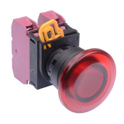 Red 22mm Mushroom Momentary Push Button Switch 2NC IP65 YW1L-M4E02Q0R Red 22mm Mushroom Momentary Push Button Switch 2NC IP65 YW1L-M4E02Q0R