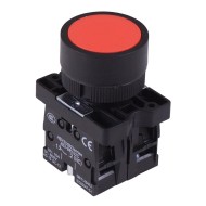 Red Momentary 22mm Flat Push Button Switch NO/NC Red Momentary 22mm Flat Push Button Switch NO/NC