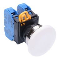 White 22mm Metal Bezel Mushroom Maintained Push Button Switch 2NO IP65 YW4B-A4E20W White 22mm Metal Bezel Mushroom Maintained Push Button Switch 2NO IP65 YW4B-A4E20W