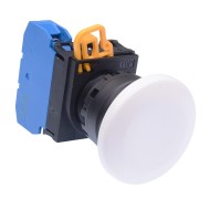 White 22mm Mushroom Maintained Push Button Switch NO IP65 YW1B-A4E10W White 22mm Mushroom Maintained Push Button Switch NO IP65 YW1B-A4E10W