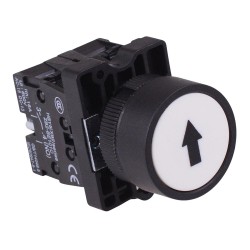White Momentary 22mm Push Button Switch Black Arrow NO/NC