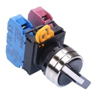 22mm Metal Bezel 2 Position Maintained Selector Switch 1NO-1NC IP65 YW4S-2E11 22mm Metal Bezel 2 Position Maintained Selector Switch 1NO-1NC IP65 YW4S-2E11