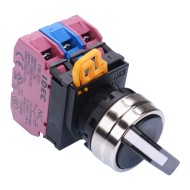 22mm Metal Bezel 2 Position Maintained Selector Switch 1NO-2NC IP65 YW4S-2E12 22mm Metal Bezel 2 Position Maintained Selector Switch 1NO-2NC IP65 YW4S-2E12