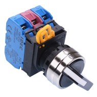 22mm Metal Bezel 2 Position Maintained Selector Switch 2NO-1NC IP65 YW4S-2E21 22mm Metal Bezel 2 Position Maintained Selector Switch 2NO-1NC IP65 YW4S-2E21