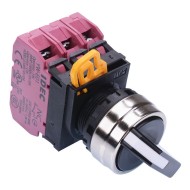22mm Metal Bezel 2 Position Maintained Selector Switch 3NC IP65 YW4S-2E03 22mm Metal Bezel 2 Position Maintained Selector Switch 3NC IP65 YW4S-2E03