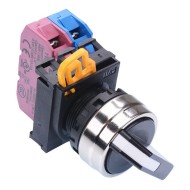 22mm Metal Bezel 3 Position Maintained Selector Switch 1NO-1NC IP65 YW4S-3E11N3 22mm Metal Bezel 3 Position Maintained Selector Switch 1NO-1NC IP65 YW4S-3E11N3