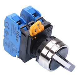 22mm Metal Bezel 3 Position Maintained Selector Switch 2NO IP65 YW4S-3E20