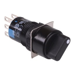 AS6M-2Y2PC 2 Position 16mm Latching Round Selector Switch DPDT AS6M-2Y2PC 2 Position 16mm Latching Round Selector Switch DPDT