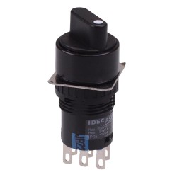 AS6M-3Y2P 3 Position 16mm Latching Round Selector Switch DPDT AS6M-3Y2P 3 Position 16mm Latching Round Selector Switch DPDT