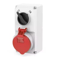 Industry Socket With Switches 32A 400V IP44 CEE/IEC Three Pole Interlocked Switch Socket B MXS-J244-6 Industry Socket With Switches 32A 400V IP44 CEE/IEC Three Pole Interlocked Switch Socket B MXS-J244-6