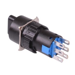 On-Off-On 3 Position 16mm Latching Selector Switch 2NO/2NC 3A 250V On-Off-On 3 Position 16mm Latching Selector Switch 2NO/2NC 3A 250V