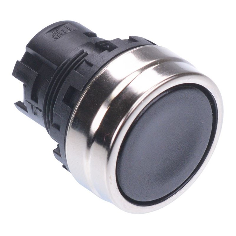 YW4B-A1B Black 22mm Maintained Metal Push Button Bezel
