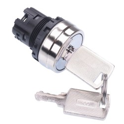 YW4K-3A 22mm 3 Position Maintained Metal Key Switch Head YW4K-3A 22mm 3 Position Maintained Metal Key Switch Head