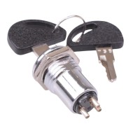 3333A 2 Position On-Off 16mm Metal Key Switch NO/NC Keys Alike 3333A 2 Position On-Off 16mm Metal Key Switch NO/NC Keys Alike